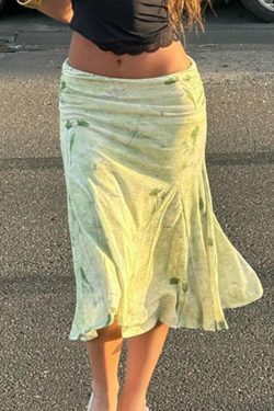 Reece Low Waist Midi Skirt - Y2K Summer Grunge, 90s Fashion, Retro Style, Y2K Party Outfit