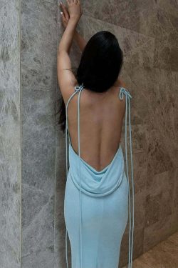 Regina Backless Maxi Dress - Y2K Summer, 90s Grunge, Retro Style, Pastel Goth, Party Outfit