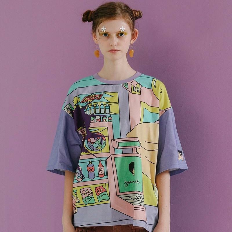 Retro Bang T-Shirt � Y2K Summer, 90s Grunge, Pastel Goth, Y2K Popstar, Baby Tees,