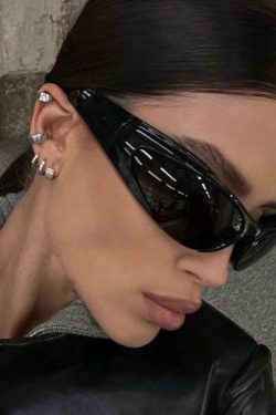 Retro Y2K Wrap Around Sunglasses - 90s Grunge, Summer Outfits, Popstar, and Hip Hop Fashion