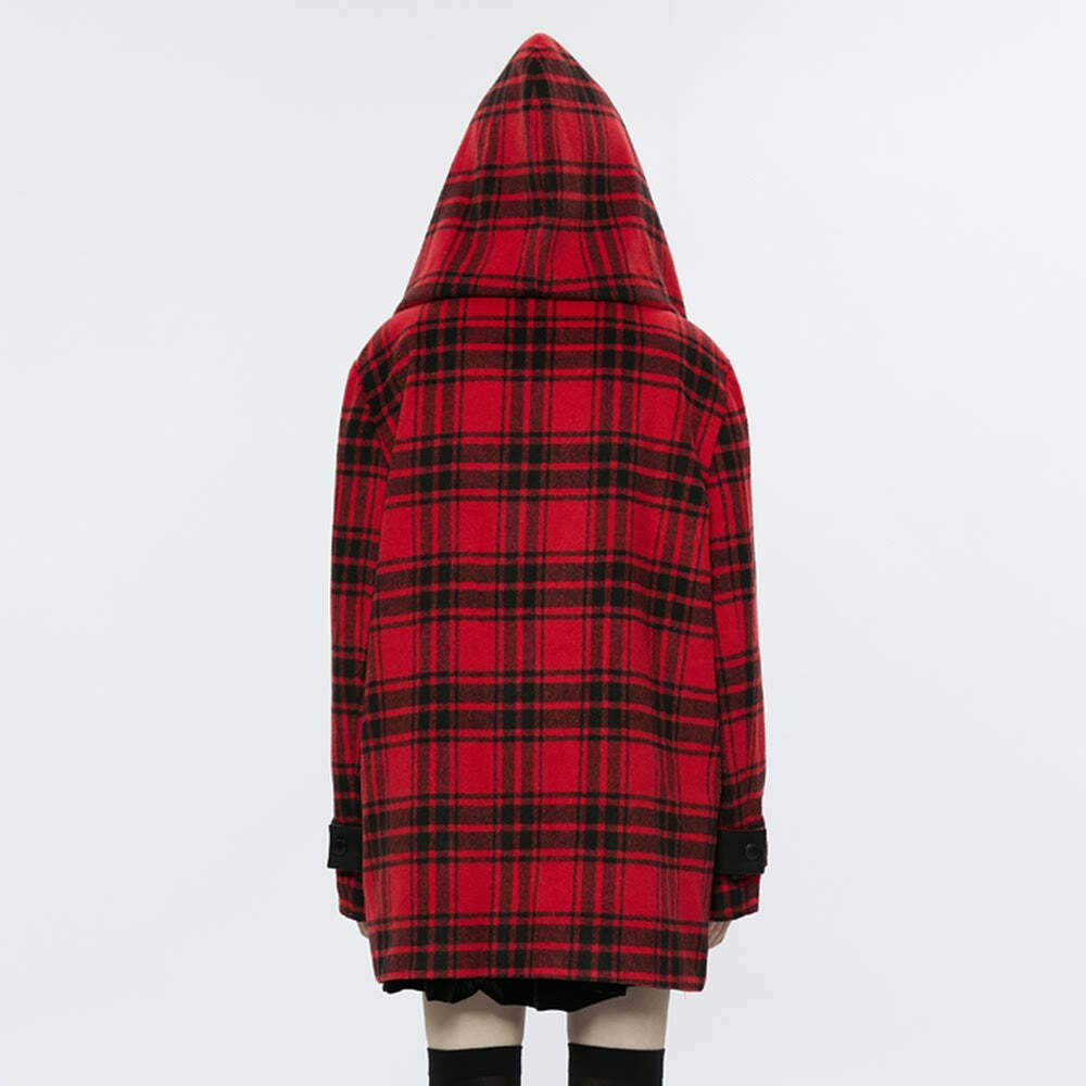 Reversible Punk Plaid Coat - Y2K Grunge, 90s Fashion, Retro Style, Summer Y2K Outfits