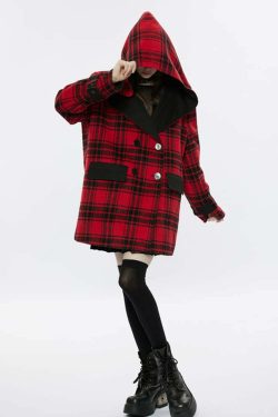 Reversible Punk Plaid Coat - Y2K Grunge, 90s Fashion, Retro Style, Summer Y2K Outfits