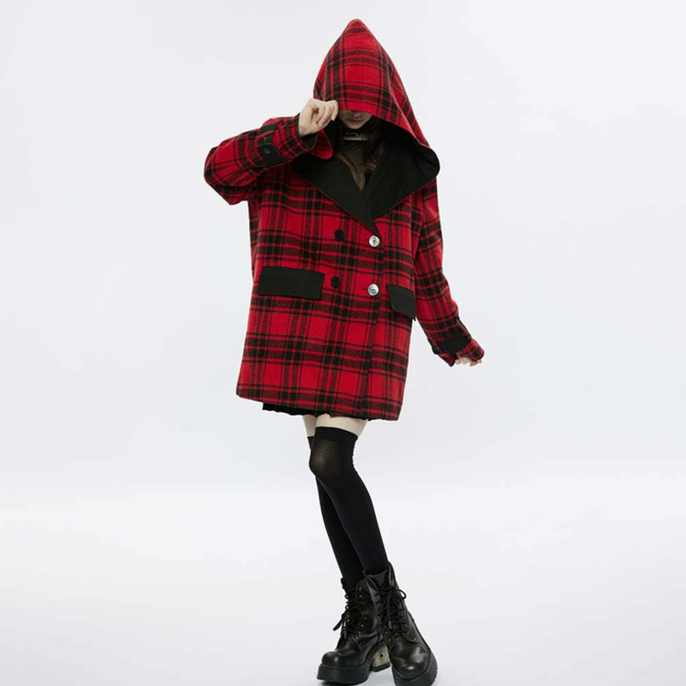 Reversible Punk Plaid Coat - Y2K Grunge, 90s Fashion, Retro Style, Summer Y2K Outfits