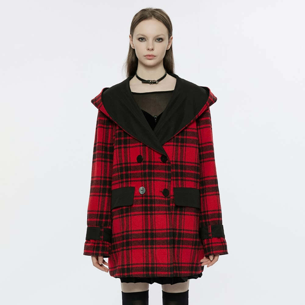 Reversible Punk Plaid Coat - Y2K Grunge, 90s Fashion, Retro Style, Summer Y2K Outfits