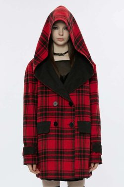 Reversible Punk Plaid Coat - Y2K Grunge, 90s Fashion, Retro Style, Summer Y2K Outfits