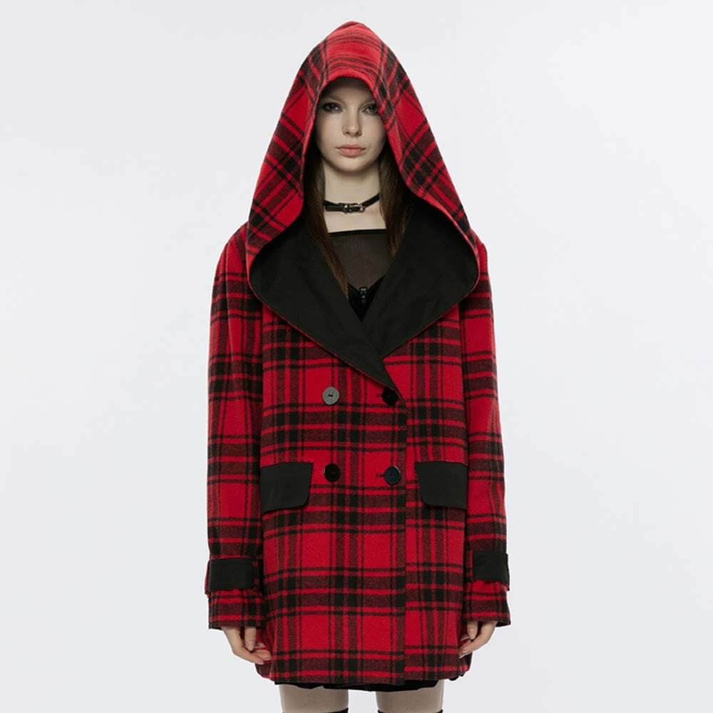 Reversible Punk Plaid Coat - Y2K Grunge, 90s Fashion, Retro Style, Summer Y2K Outfits