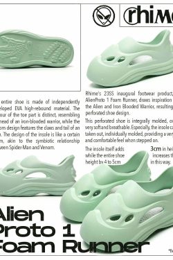 Rhime Alien Proto 1 Foam Runner - Y2K Grunge & 90s Retro Style for Summer Outfits and Party Looks