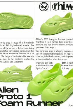 Rhime Alien Proto 1 Foam Runner - Y2K Grunge & 90s Retro Style for Summer Outfits and Party Looks