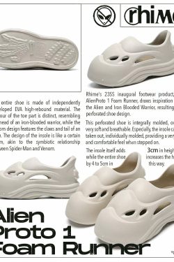 Rhime Alien Proto 1 Foam Runner - Y2K Grunge & 90s Retro Style for Summer Outfits and Party Looks