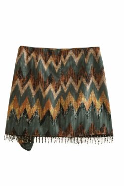 Riddhi Bohemian Mini Skirt - Y2K Summer Grunge, 90s Retro, Pastel Goth, Y2K Party &