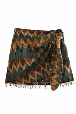 Riddhi Bohemian Mini Skirt - Y2K Summer Grunge, 90s Retro, Pastel Goth, Y2K Party &