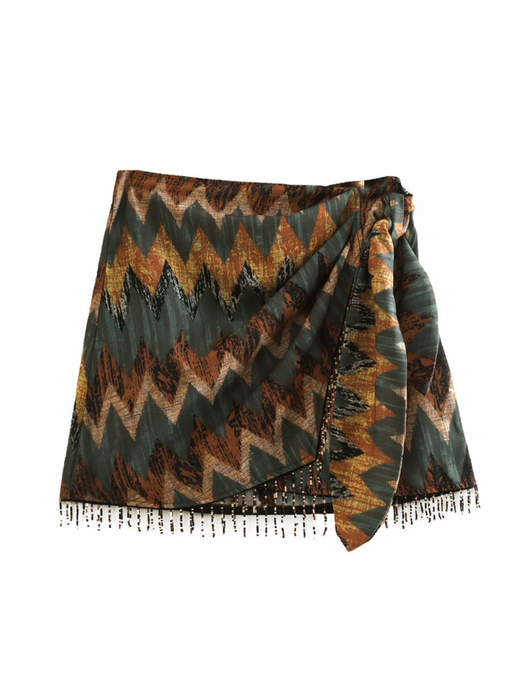 Riddhi Bohemian Mini Skirt - Y2K Summer Grunge, 90s Retro, Pastel Goth, Y2K Party &