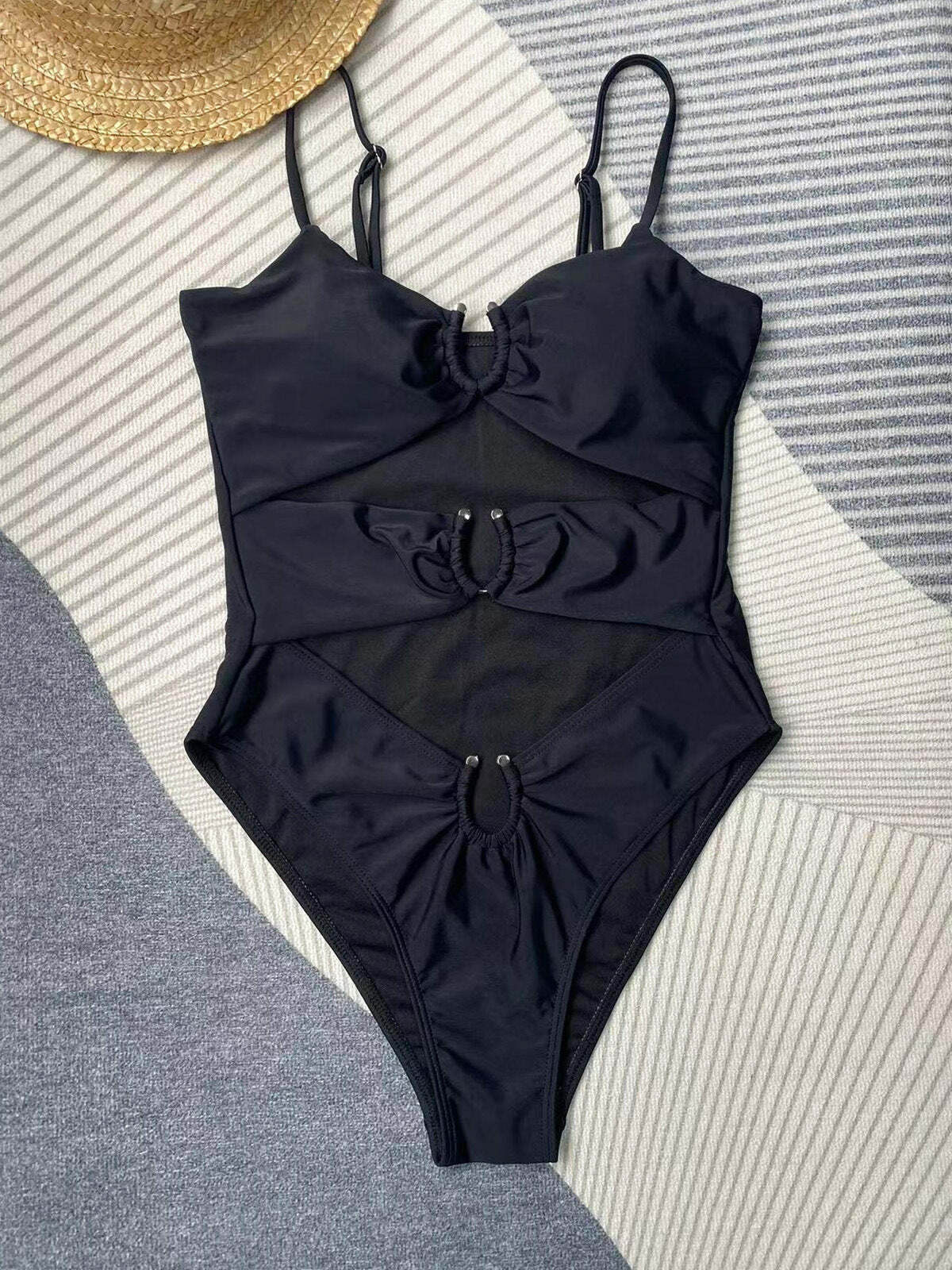 Rilee Y2K Summer Swimsuit - Retro 90s Grunge, Pastel Goth, and Popstar Beach Outfits