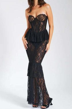 Riva Lace Maxi Dress - Y2K Summer Outfit, 90s Fashion, Grunge, Retro Style, Y2K Party Look
