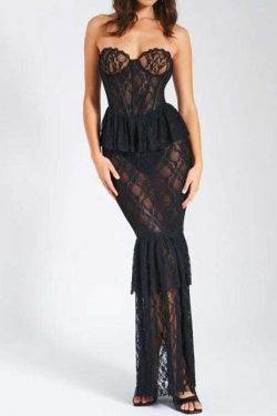 Riva Lace Maxi Dress - Y2K Summer Outfit, 90s Fashion, Grunge, Retro Style, Y2K Party Look