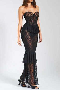 Riva Lace Maxi Dress - Y2K Summer Outfit, 90s Fashion, Grunge, Retro Style, Y2K Party Look