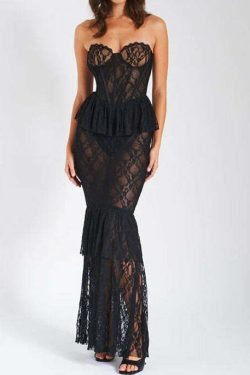 Riva Lace Maxi Dress - Y2K Summer Outfit, 90s Fashion, Grunge, Retro Style, Y2K Party Look