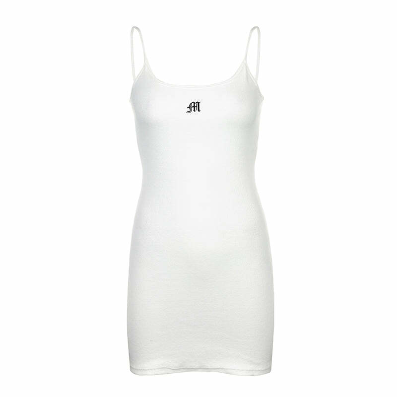 Rocio Basic Mini Dress - Y2K Summer Grunge Outfit, 90s Fashion, Retro Style, Y2K Party Look