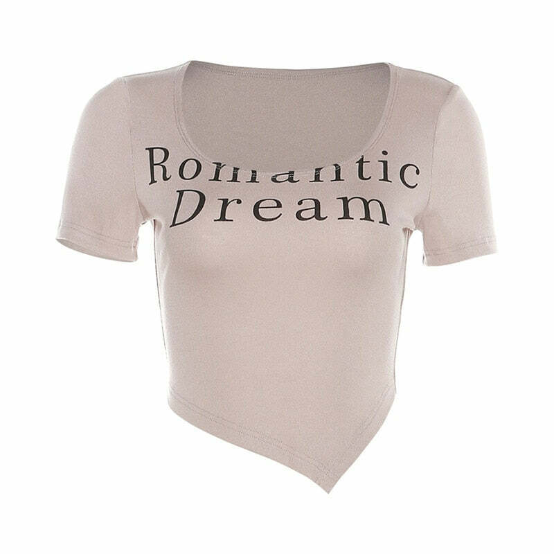 Romantic Dream Graphic Tee - Y2K Summer, 90s Grunge, Retro Style, Pastel Goth, Y2K Popstar Outfit