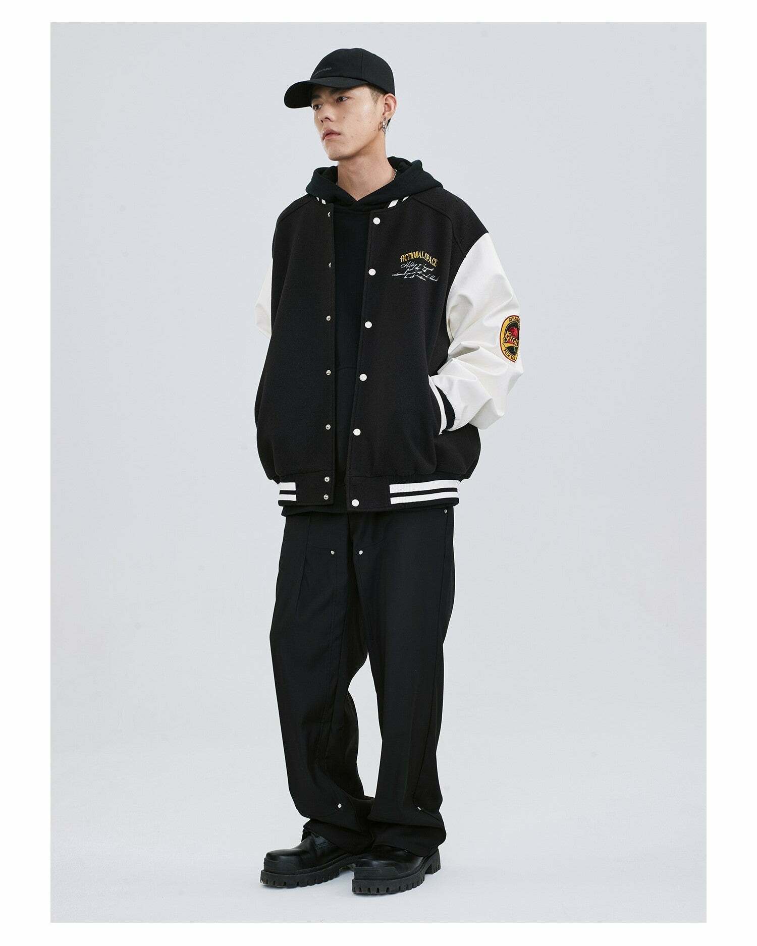 Roses & Thorns' Varsity Jacket - Y2K Grunge, 90s Fashion, Retro Style, Summer Y2K Out