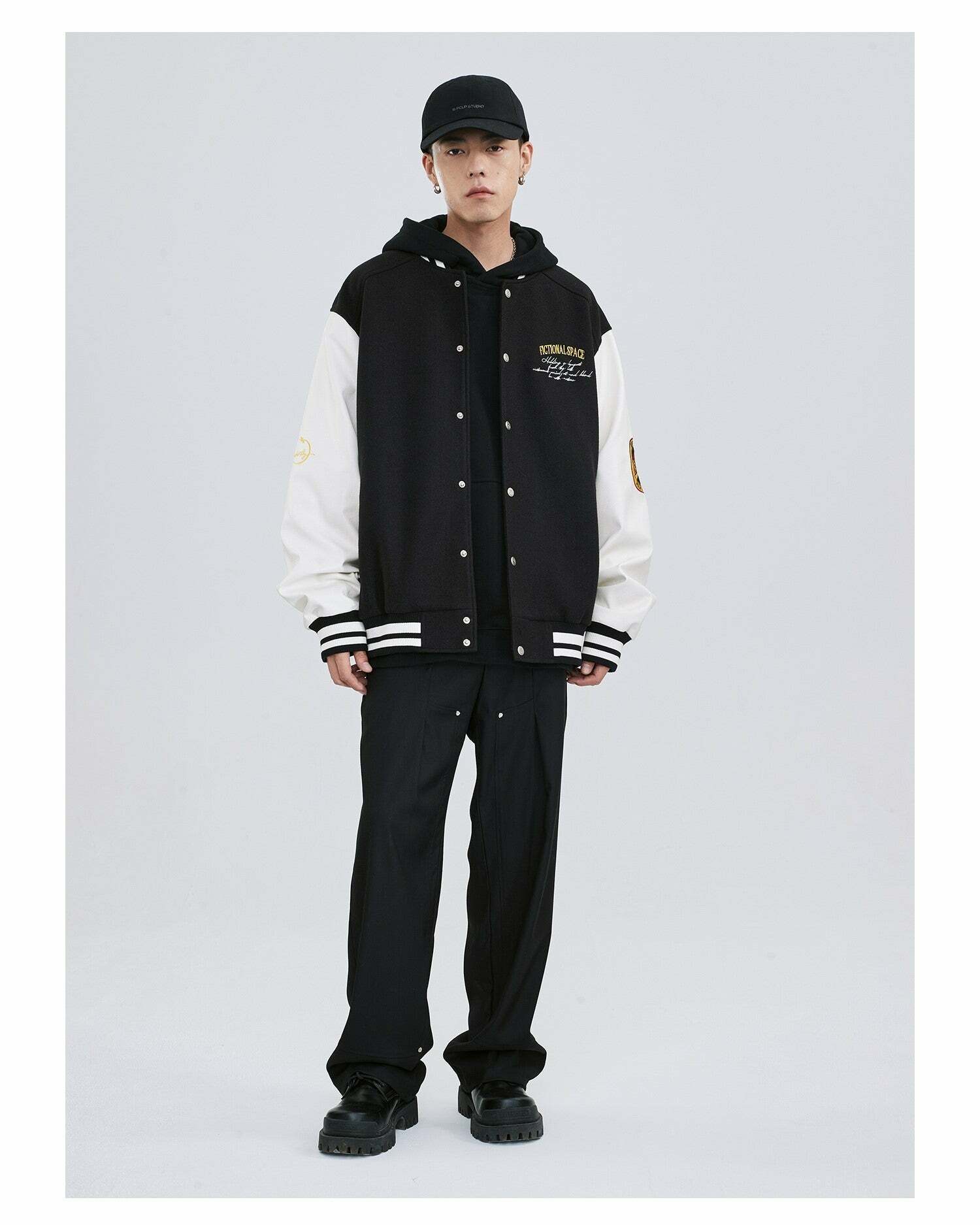 Roses & Thorns' Varsity Jacket - Y2K Grunge, 90s Fashion, Retro Style, Summer Y2K Out