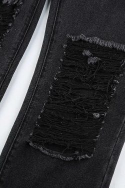 Roxi Gray Jeans ? Y2K Summer & 90s Grunge Fashion - Perfect for Retro, Club, and Party Outfits