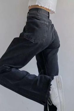 Roxi Gray Jeans ? Y2K Summer & 90s Grunge Fashion - Perfect for Retro, Club, and Party Outfits