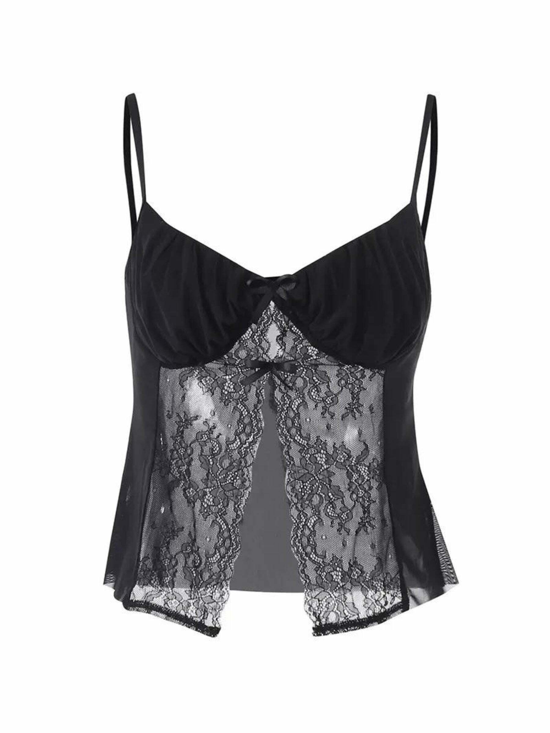 Roza Lace Top - Y2K Summer Grunge, 90s Fashion, Retro Style, Baby Tees, Y2K Party Outfits