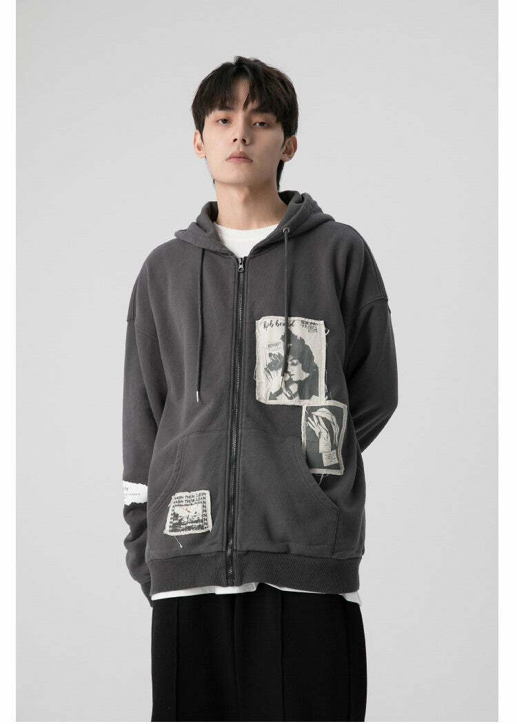 RPB 'Memories' Zip-Up Jacket - Y2K & 90s Grunge Fashion, Retro Summer & Party Outfits