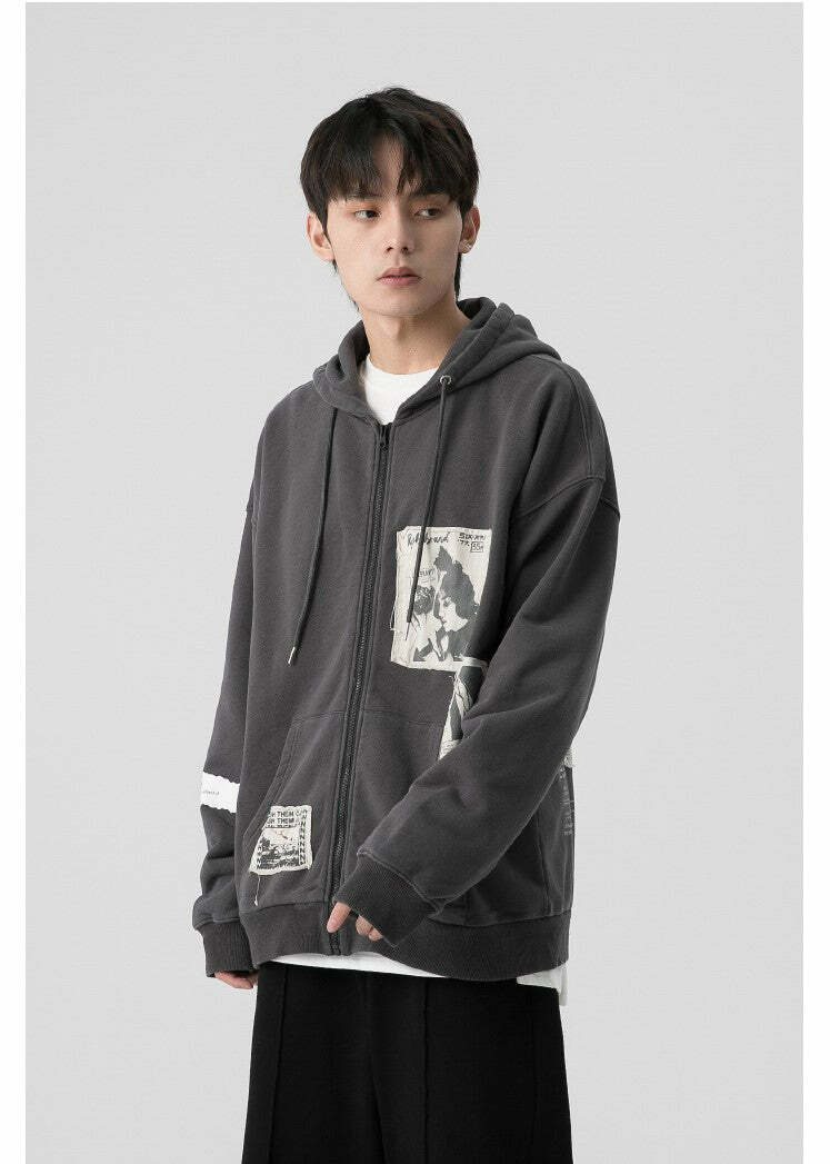 RPB 'Memories' Zip-Up Jacket - Y2K & 90s Grunge Fashion, Retro Summer & Party Outfits