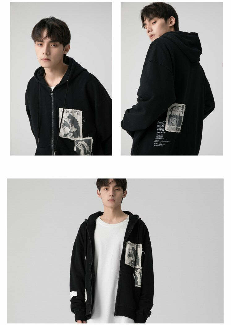 RPB 'Memories' Zip-Up Jacket - Y2K & 90s Grunge Fashion, Retro Summer & Party Outfits