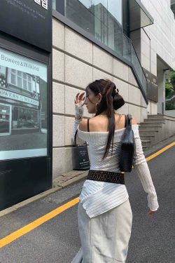 Rylee Off Shoulder Top - Y2K Summer Grunge, 90s Retro, Pastel Goth, Y2K Party & Club Out