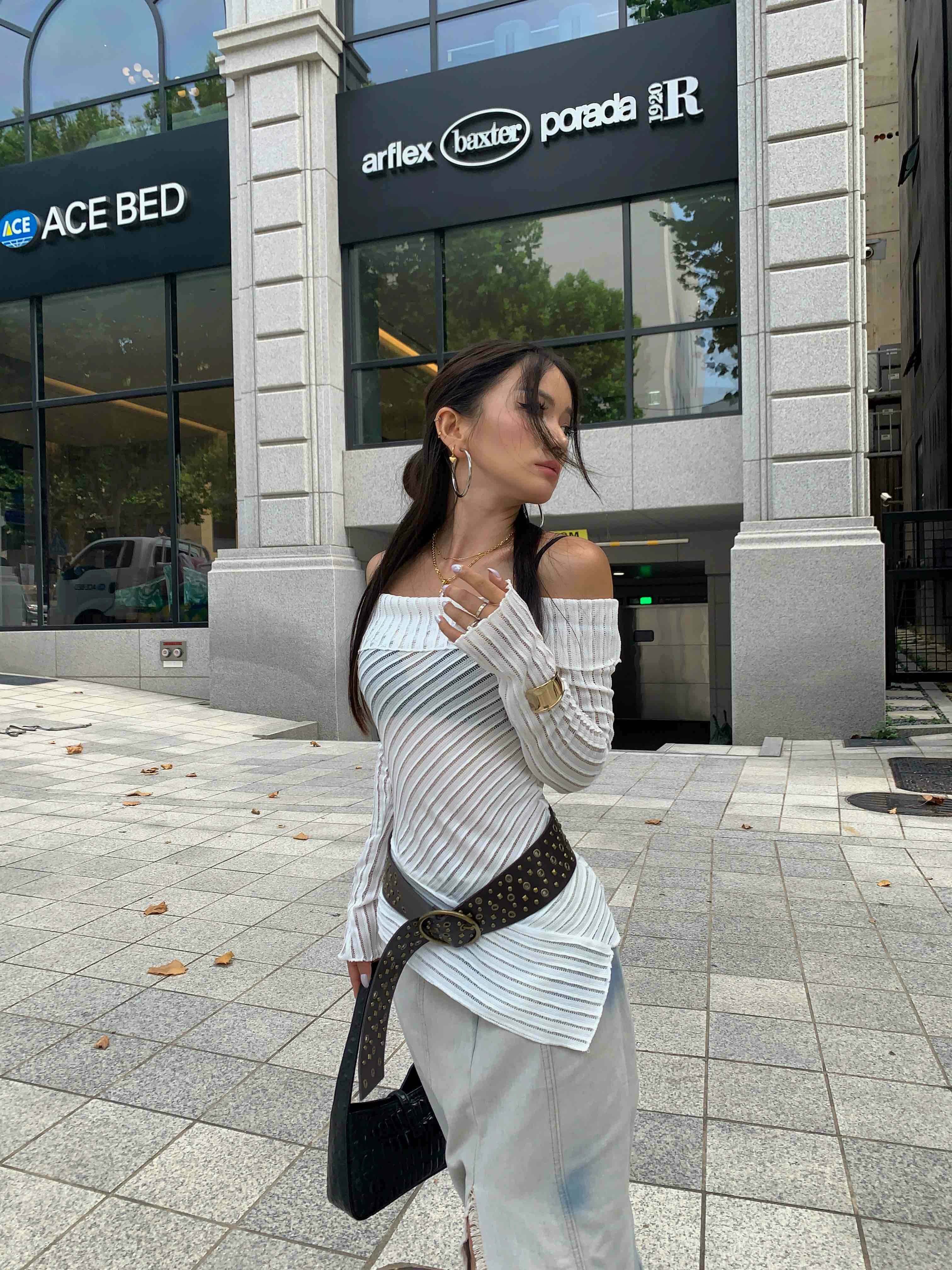 Rylee Off Shoulder Top - Y2K Summer Grunge, 90s Retro, Pastel Goth, Y2K Party & Club Out