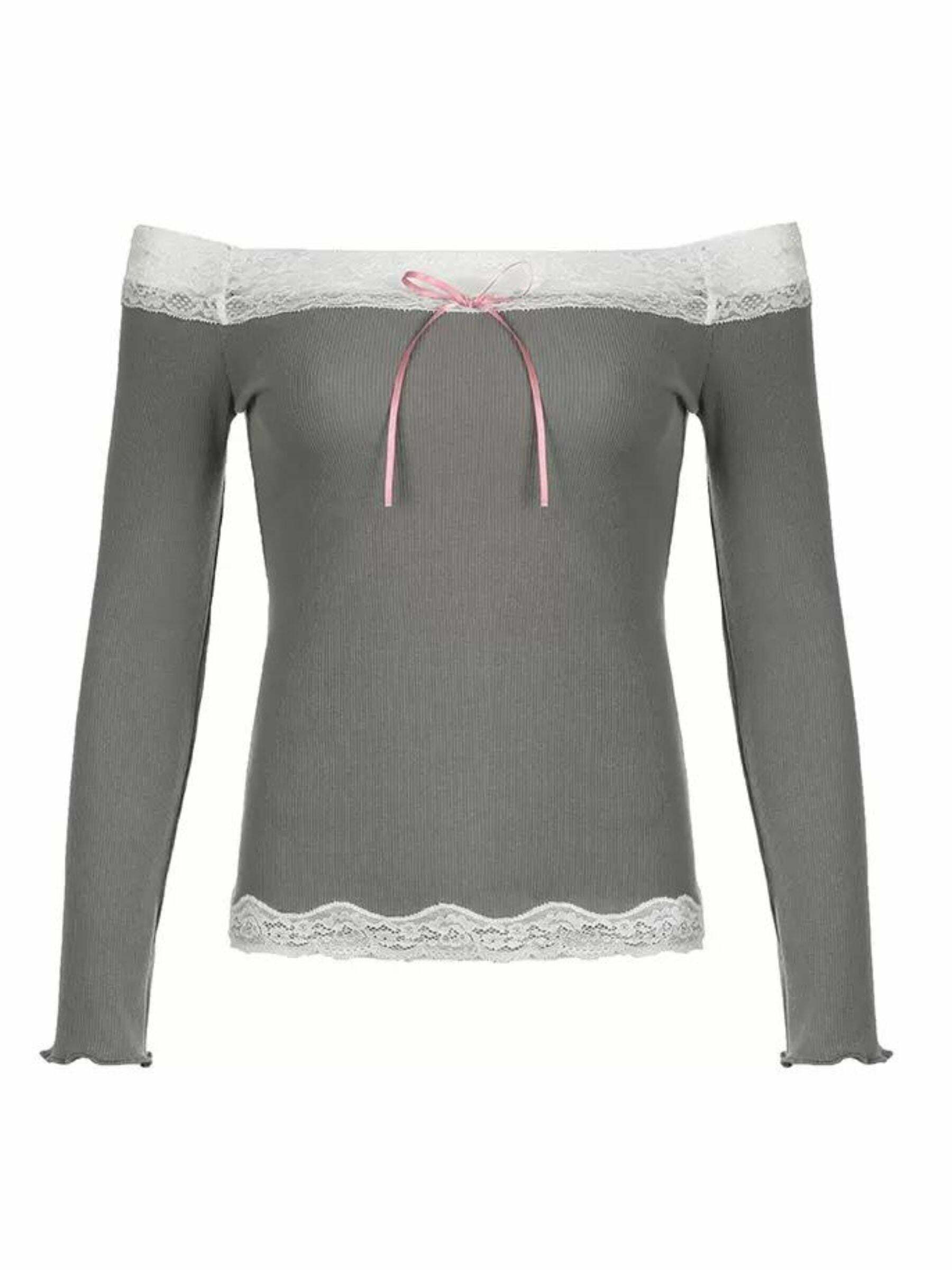 Ryliegh Off Shoulder Top - Y2K Summer Grunge, 90s Retro, Pastel Goth, Y2K Party & Club Out