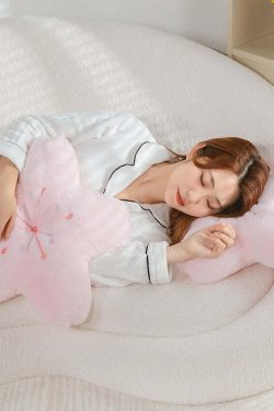 Sakura Pink Cherry Blossom Pillow - Y2K Summer, 90s Grunge, Retro Pastel Goth, Y2K Popstar Decor