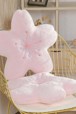 Sakura Pink Cherry Blossom Pillow - Y2K Summer, 90s Grunge, Retro Pastel Goth, Y2K Popstar Decor
