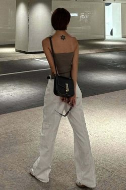 Sanai Straight Pants - Y2K Summer Grunge, 90s Retro, Pastel Goth, Y2K Club & Party Outfits