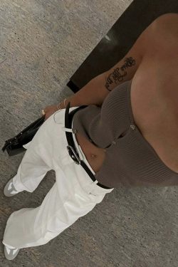 Sanai Straight Pants - Y2K Summer Grunge, 90s Retro, Pastel Goth, Y2K Club & Party Outfits