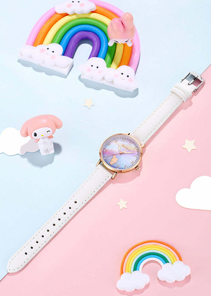 Sanrio Characters Leather Wrist Watches - Y2K Grunge, 90s Retro, Pastel Goth, Y2K Popstar Style