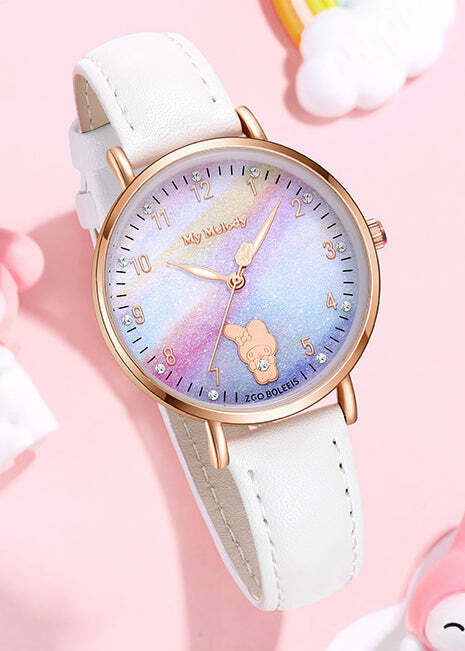 Sanrio Characters Leather Wrist Watches - Y2K Grunge, 90s Retro, Pastel Goth, Y2K Popstar Style