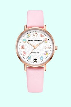 Sanrio Characters Leather Wrist Watches - Y2K Grunge, 90s Retro, Pastel Goth, Y2K Popstar Style