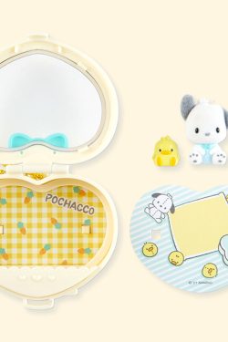 Sanrio Heart Attack Compact Mirror Keychain - Y2K Grunge, 90s Retro, Pastel Goth Fashion Accessory