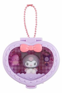 Sanrio Heart Attack Compact Mirror Keychain - Y2K Grunge, 90s Retro, Pastel Goth Fashion Accessory