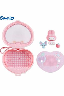 Sanrio Heart Attack Compact Mirror Keychain - Y2K Grunge, 90s Retro, Pastel Goth Fashion Accessory