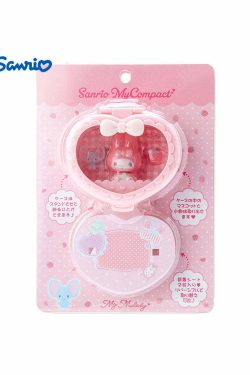 Sanrio Heart Attack Compact Mirror Keychain - Y2K Grunge, 90s Retro, Pastel Goth Fashion Accessory