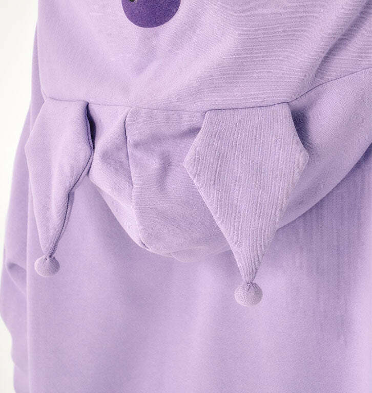 Sanriocore Kuromi Little Devil Hoodie Sweatshirt - Y2K Grunge, 90s Fashion, Retro Goth Style