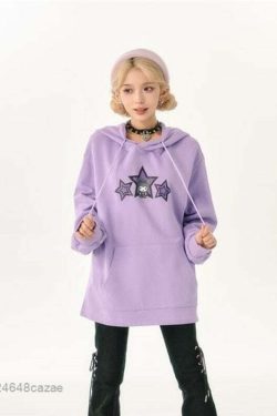 Sanriocore Kuromi Little Devil Hoodie Sweatshirt - Y2K Grunge, 90s Fashion, Retro Goth Style