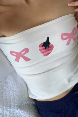 Saphira Strapless Top - Y2K Summer, 90s Grunge, Retro, Pastel Goth, Y2K Party & Club