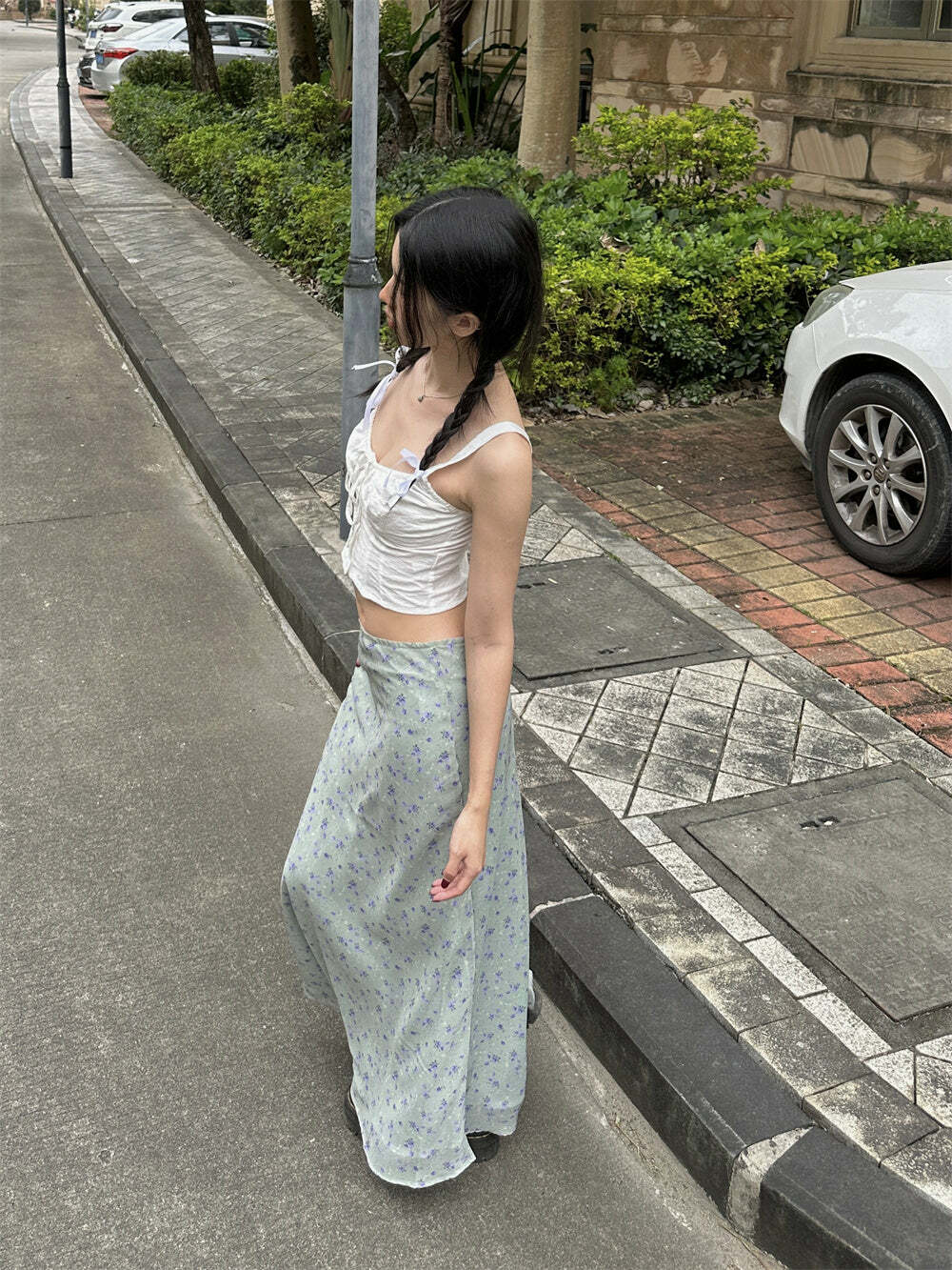 Sapphira Floral Maxi Skirt - Y2K Summer, 90s Grunge, Retro Style, Pastel Goth, Y2K
