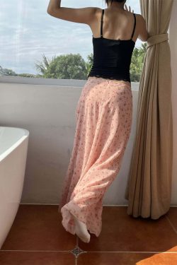 Sapphira Floral Maxi Skirt - Y2K Summer, 90s Grunge, Retro Style, Pastel Goth, Y2K